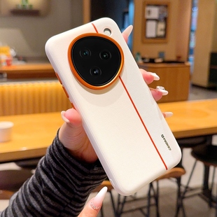 适用于努比亚中兴M153豆包AI手机壳高级感简约拼色素皮努比亚m153豆包ai专用壳电镀银边硬壳商务保护套高端