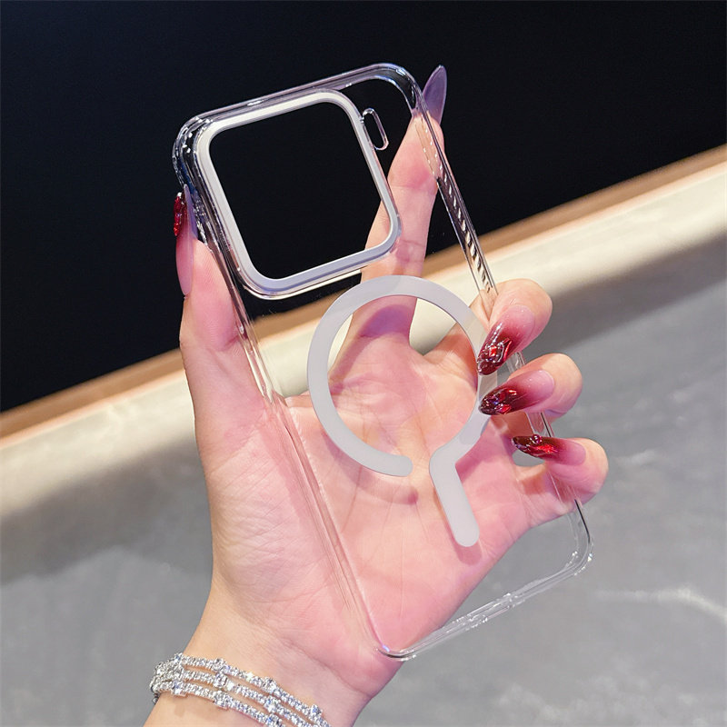 适用小米15手机壳新款米15pro的磁吸保护套米15ultra全包透明简约por超薄5g高透防摔外壳xiaomi15男女高级感