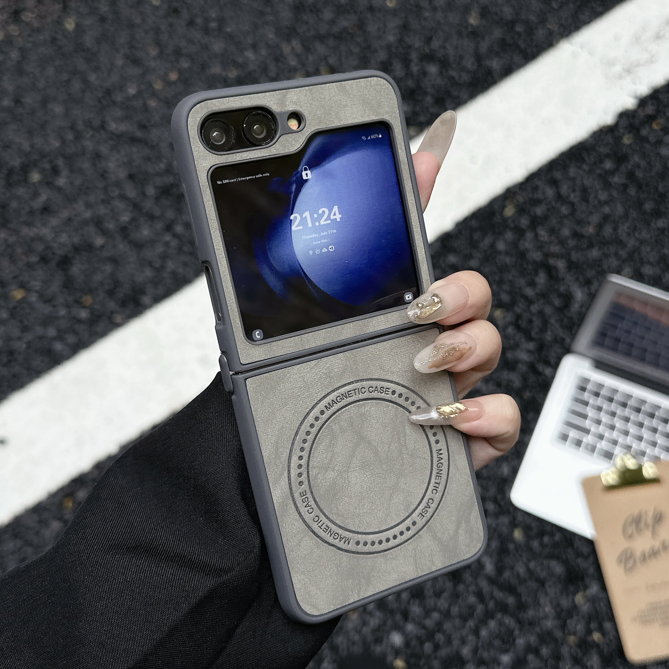 适用三星zflip6折叠屏手机壳ZFlip5保护套5G全包SMF防摔SM一F7210羊巴皮F7110磁吸filp4外壳galaxy男zfilp3女