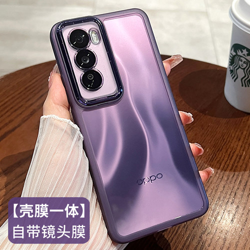 适用opporeno12手机壳新款Reno12pro半透明reno12硅胶男女款reno2pro超薄全包防摔por自带镜头膜5g软壳保护套