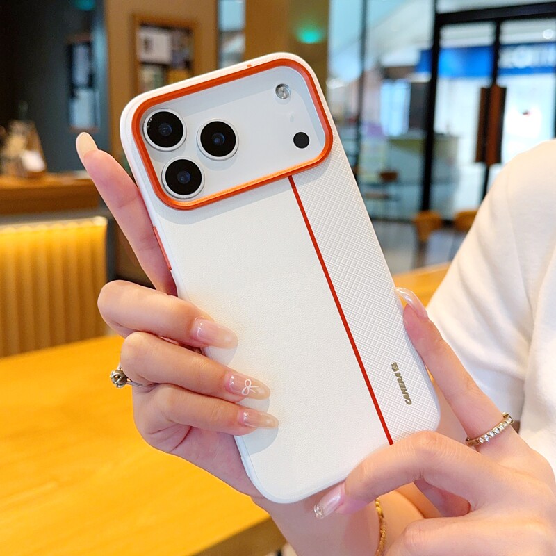 适用苹果17promax手机壳电镀拼接iPhone17Air新款保护套17Pro超薄ip17素皮高级感por商务外壳5g男女防摔镜头
