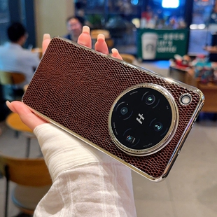 适用oppofindx8新款手机壳Findx8pro简约轻奢高级感findx8s+素皮蜥蜴纹电镀亮银x8ultra全包防摔5g保护套男女