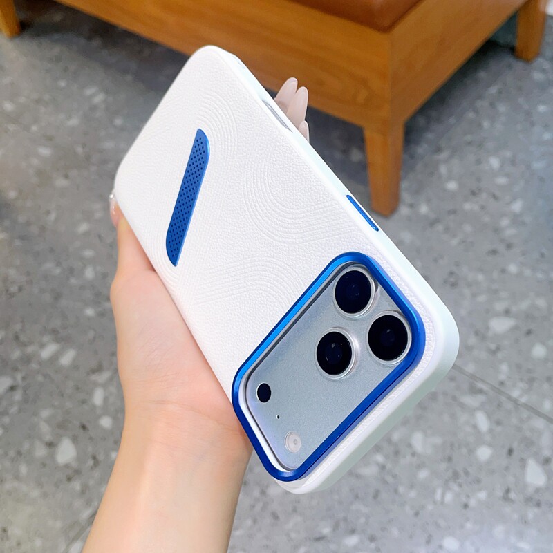 适用苹果18pro手机壳新款iPhone17Promax磁吸金甲散热Air简约素皮16高级感男女潮15plus防摔磨砂全包5g保护套