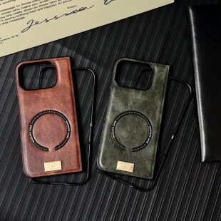 适用谷歌PIXEL10PRO FOLD磁吸手机壳素皮Magsafe无线充电手机套超薄皮纹全包PIXEL10PRO FOLD皮壳韩防摔全包