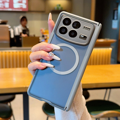 适用小米MIX Fold4手机壳肤感磨砂全包mixfold4折叠屏铰链双中轴防摔保护套小米fold4磁吸半透明充电商务外壳