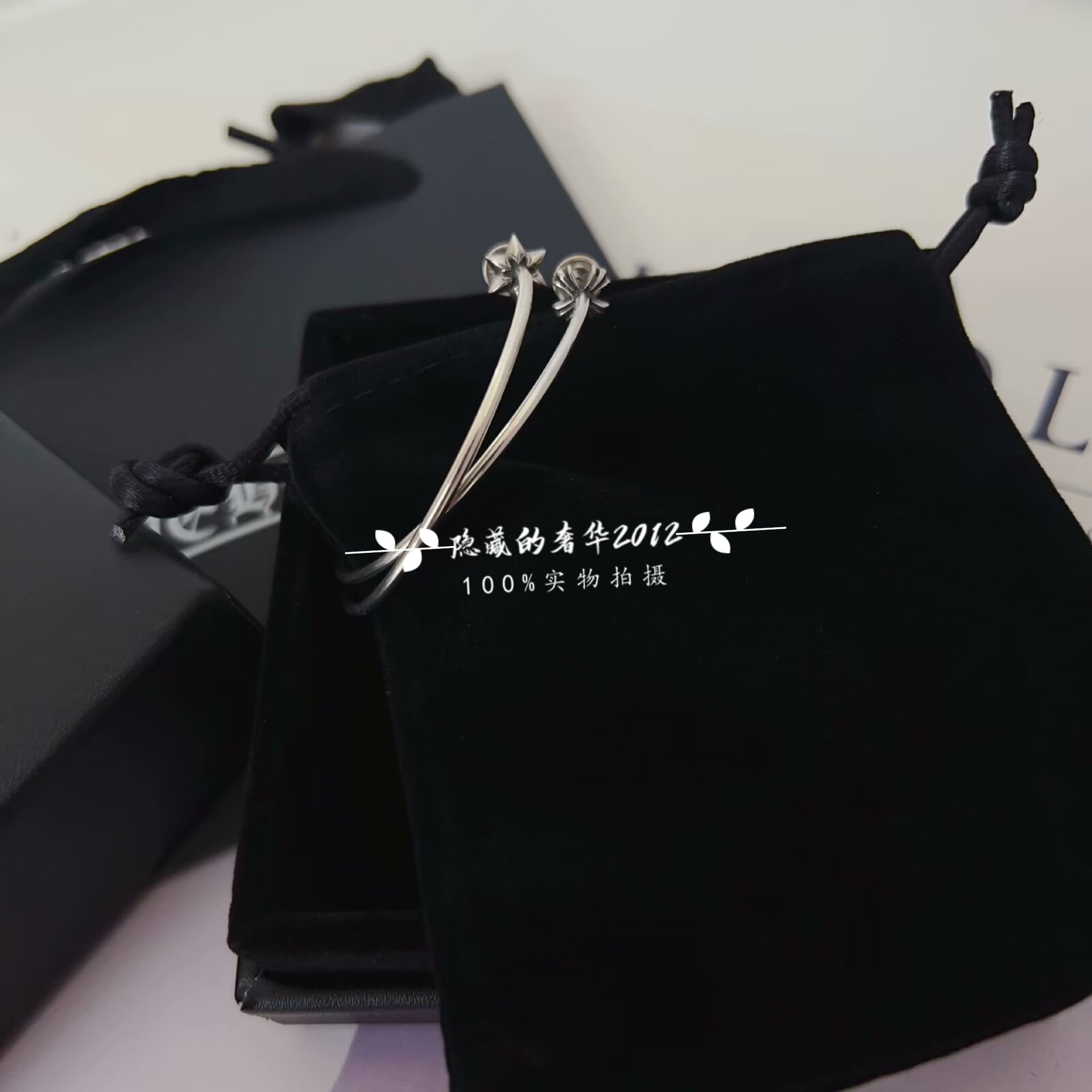 单只925银做旧中性男女情侣克耳环