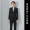 Black suit (2212 styles)+cropped pants (with a slit at the back hem of the suit)