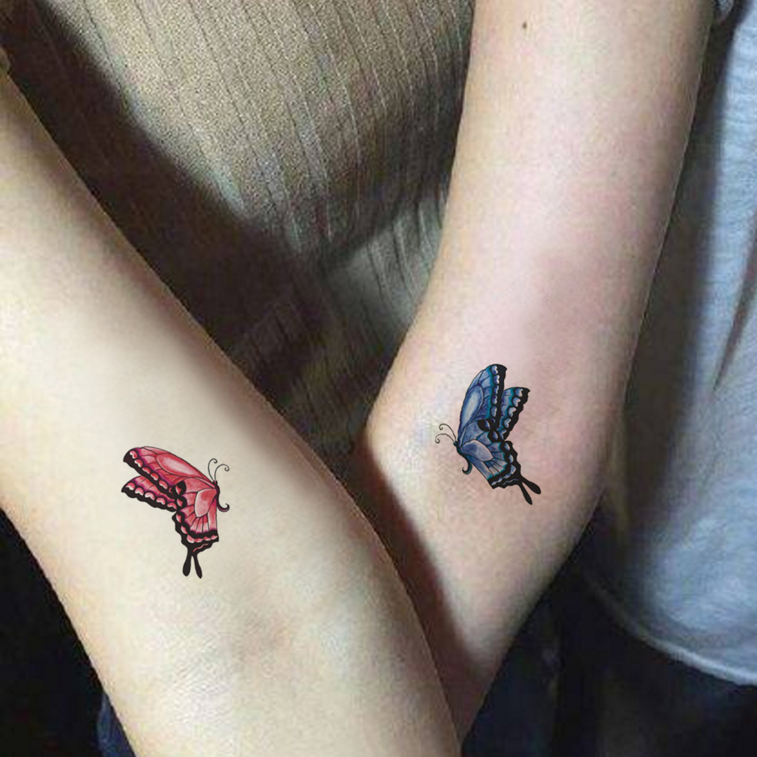 9.9包邮仿真刺青纹身贴防水女韩国可爱清新花草蝴蝶性感诱惑遮疤