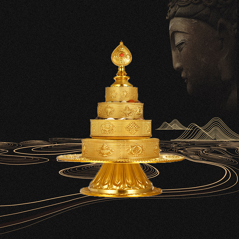 普门庵纯铜曼扎盘设计八吉祥曼茶罗学院曼扎10cm12cm