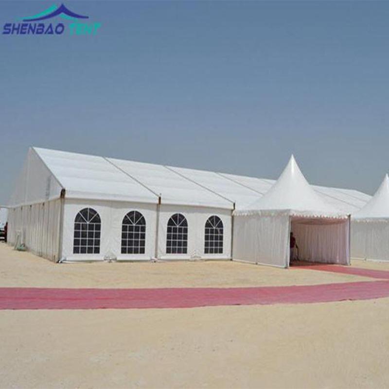 室户欧外铝合金餐饮篷房临 时休息弧形PVC式167帐篷