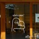 饰墙纸 奶茶蛋糕甜品店铺玻璃装 欢迎光临 韩国ins风可爱贴纸服装