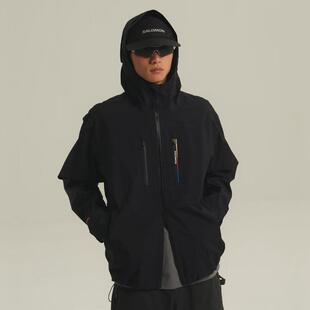 SALOMON萨洛蒙男士 软壳衣 冲锋衣防水防风透气户外外套连帽长袖