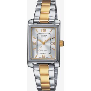 代购 卡西欧女士腕表计时夜光日期防震金属钢带双色防水商务日常