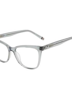 代购FILA女士眼镜框方形透明灰色全框醋酸纤维日常佩戴办公
