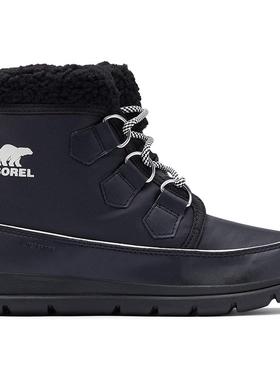 代购SOREL女士雪地靴保暖防滑轻便透气短筒系带毛绒内衬防水冬季