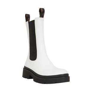 代购 GUESS女士切尔西靴透气轻便软底防滑白色黑色侧边厚底平跟