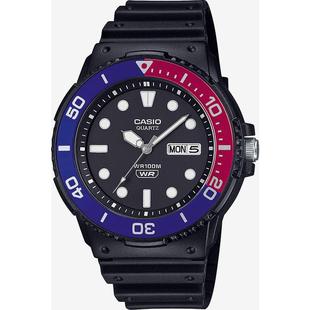 代购 腕表日期夜光计时星期黑色橡胶防水钢圈运动潜水 卡西欧男士