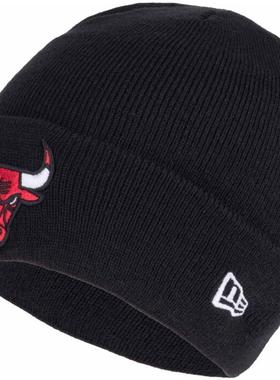 代购New Era NBA男士帽子保暖防寒黑色冬季户外针织帽爆款运动