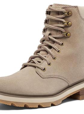 代购SOREL女士登山鞋防水保暖防滑耐磨系带高帮粗跟登山徒步