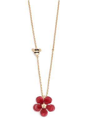 代购kate spade NEW YORK女士项链清新立体感点缀精致红色