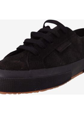 代购Superga女士休闲鞋柔软鞋底轻便透气舒适贴合黑色圆头系带