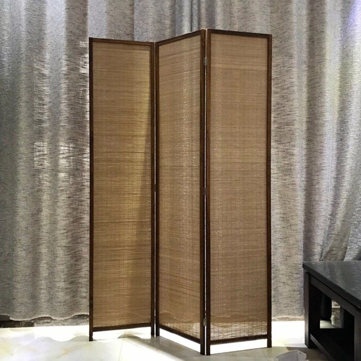 天然竹子屏风隔断店面用平风卧室遮挡床的家用瓶风折叠古风拍摄道