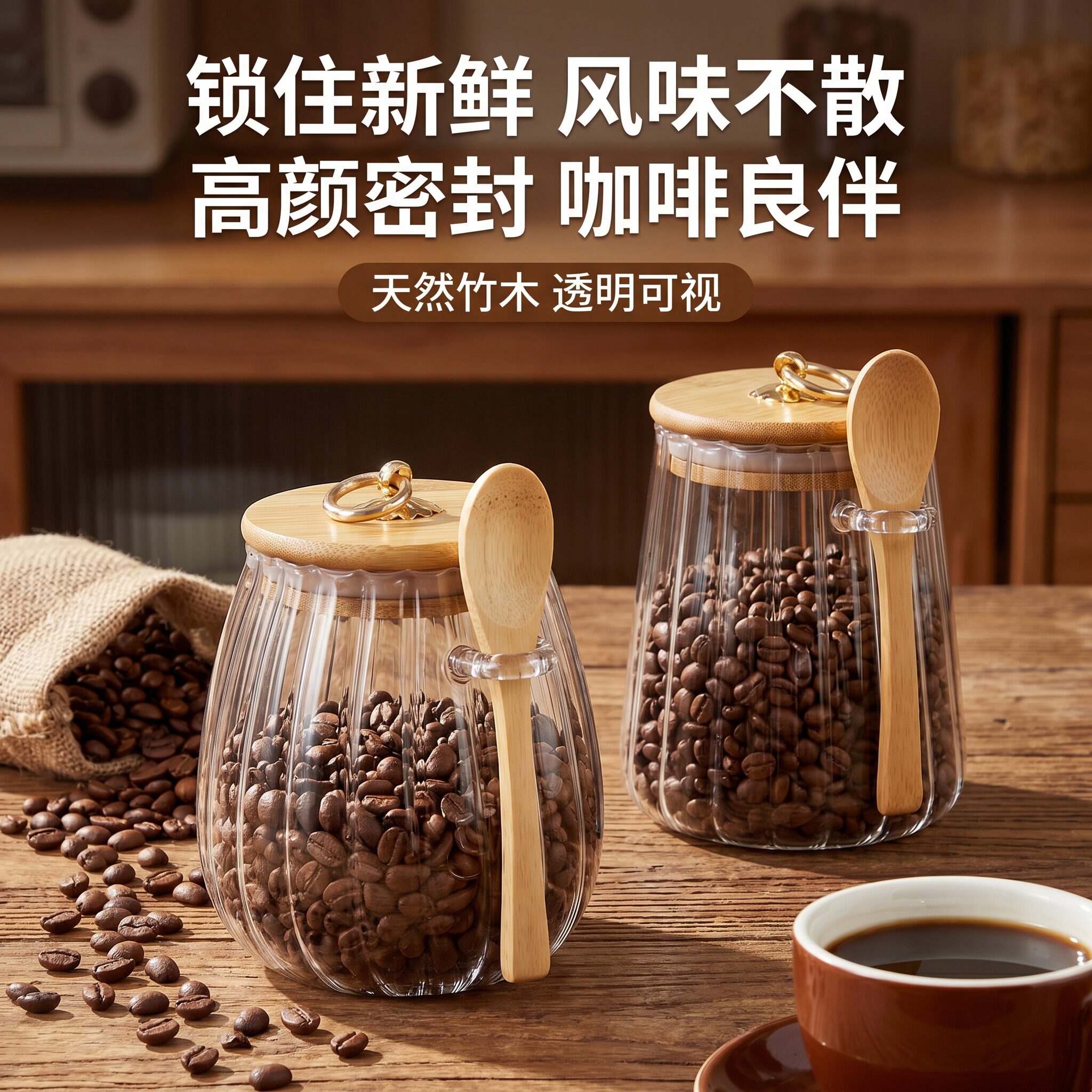 玻璃密封罐咖啡豆密封罐食用级奶粉专用密封罐糖罐白糖储存红糖图片