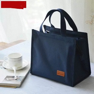 饭盒袋ins风便当袋手提包帆布拉链款冬天加厚大号保温袋铝箔方形