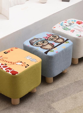 凳子欧式小的穿鞋成人时尚家庭用的独登子床边圆凳幼儿园家用布登