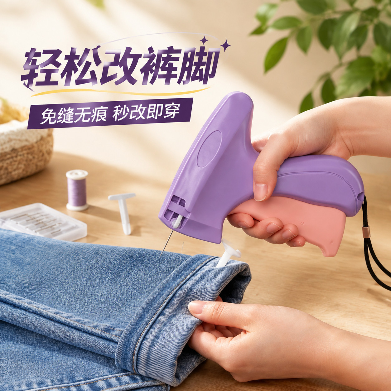 细针标签枪手持服装吊牌枪无痕收裤脚神器打标签的枪吊卡胶针枪