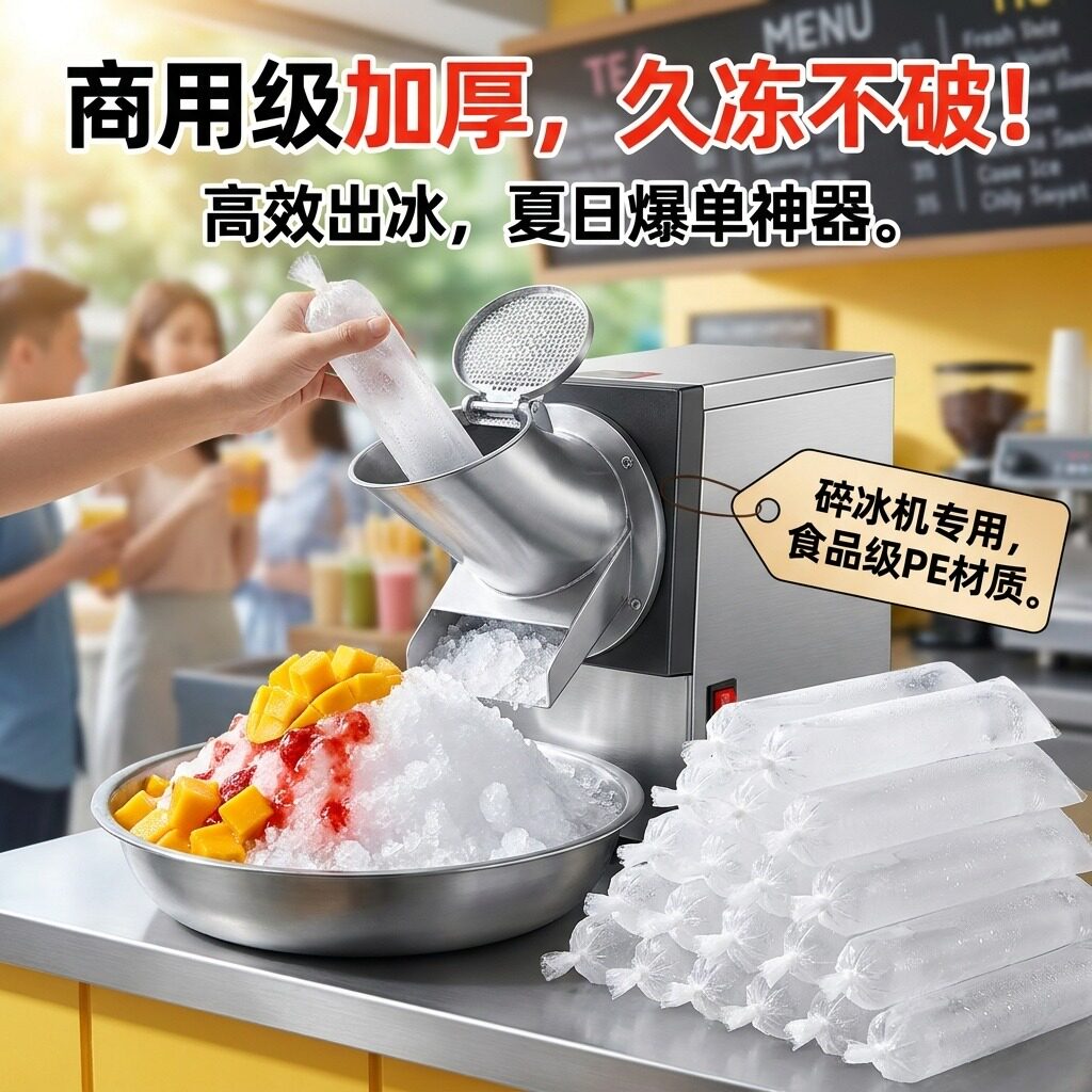冰柱袋食品级一次性大号装绵绵冰冰袋冻冰块神器商用摆摊食品级