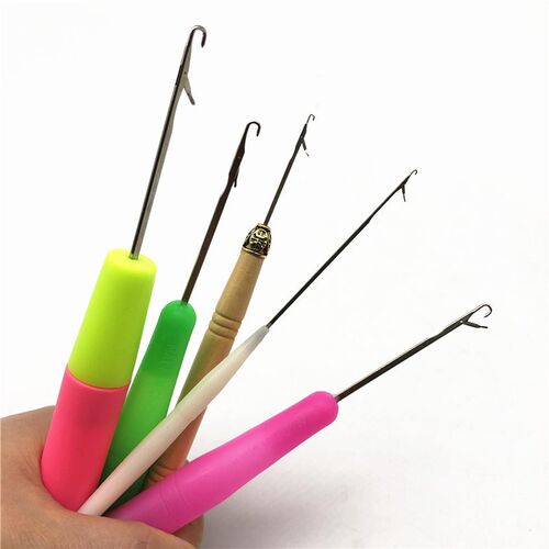 勾针钩针工具围巾套装毛线家用织毛衣编织diy大号手工带舌头勾针