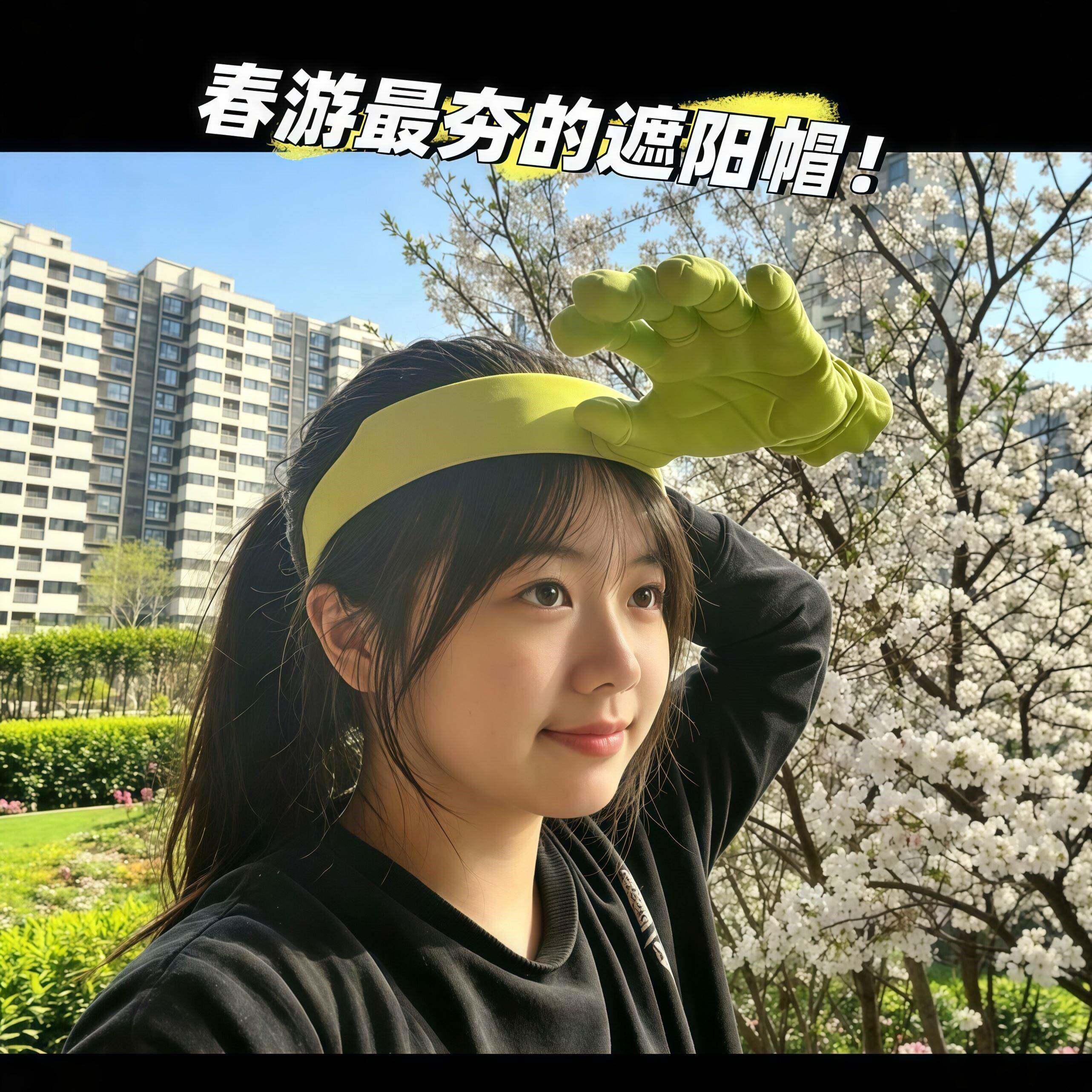 僵尸巴掌帽创意搞笑3d打印帽子丧尸手遮阳帽防晒防紫外线遮阳神器