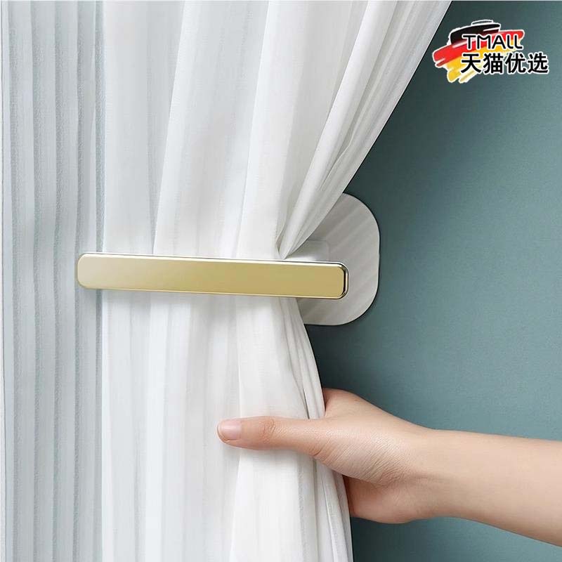 窗帘固定器门帘浴帘收纳钩子免打孔墙上挂钩墙钩墙勾绑带扣环卡扣