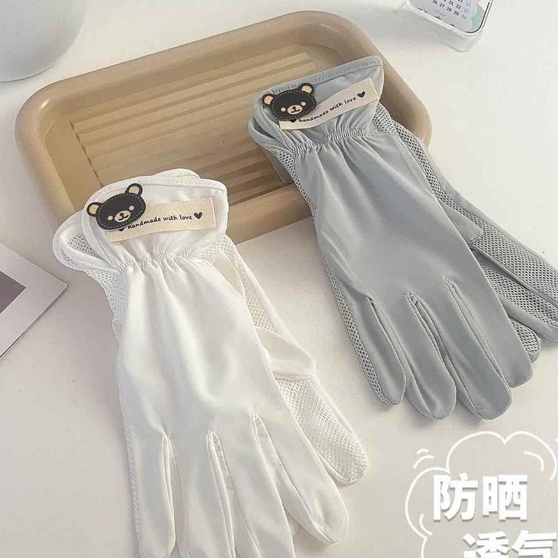 2025新款儿童防晒手套薄款冰丝防晒抗UV夏季户外骑行装备