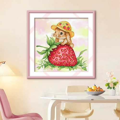 ks十字绣想我了莓草莓2025年新款客厅卧室手工棉线线绣套件