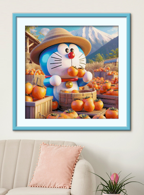 ks十字绣2026年新款蓝色梦梦客厅卧室挂画自己绣手工diy哆啦A梦