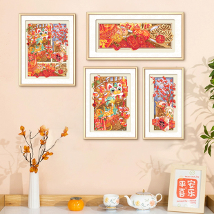 ks十字绣平安喜乐福气暴富平安招财2025年新款喜气挂画自己绣手工