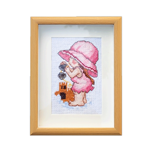 ks十字绣四季娃娃定制画框实用2025新款小件新手优雅馨情画框