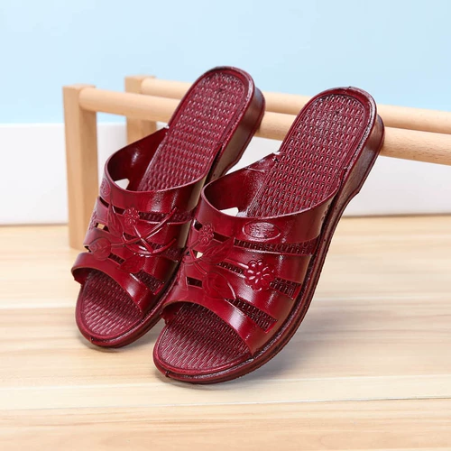 Летние комфортные туфли для матери, дышащие нескользящие тапочки на платформе, для среднего возраста