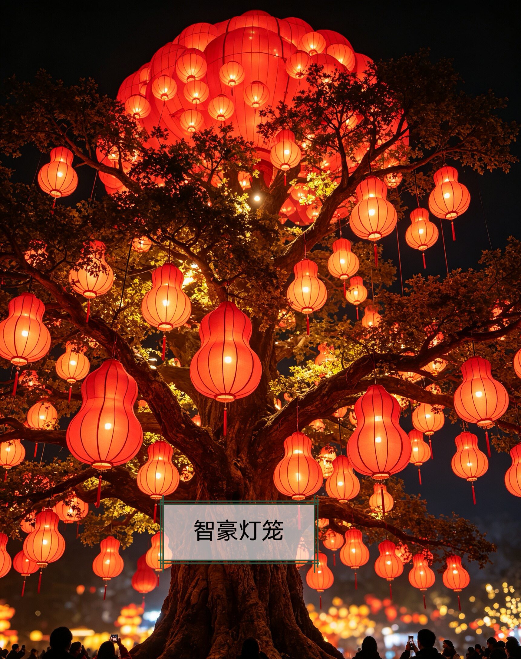2027新款景区公园防水葫芦灯笼