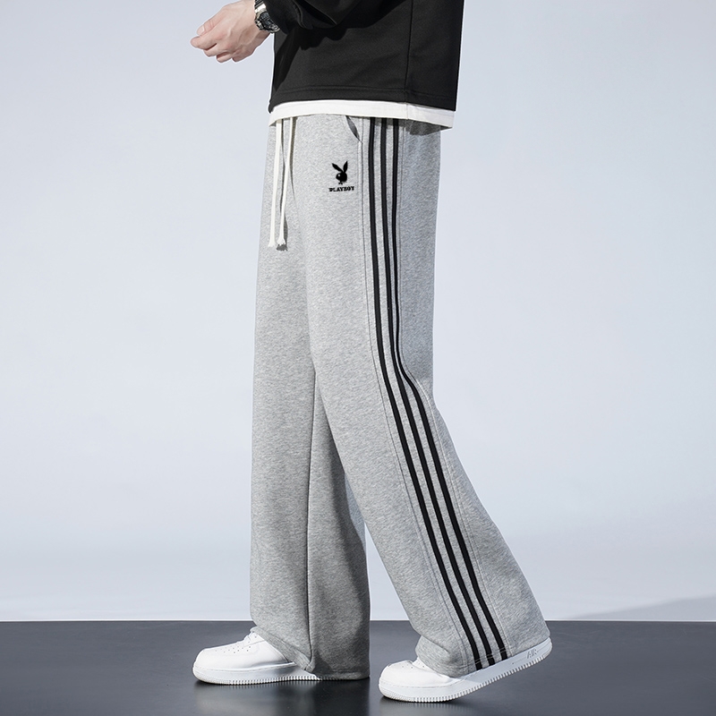 花花公子裤子男春秋季宽松直筒裤