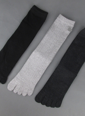 外贸五指袜男纯棉刺绣中高筒五趾袜子春夏季男士简约休闲分趾棉袜