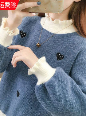 大童加绒加厚洋气风女孩15岁毛衣