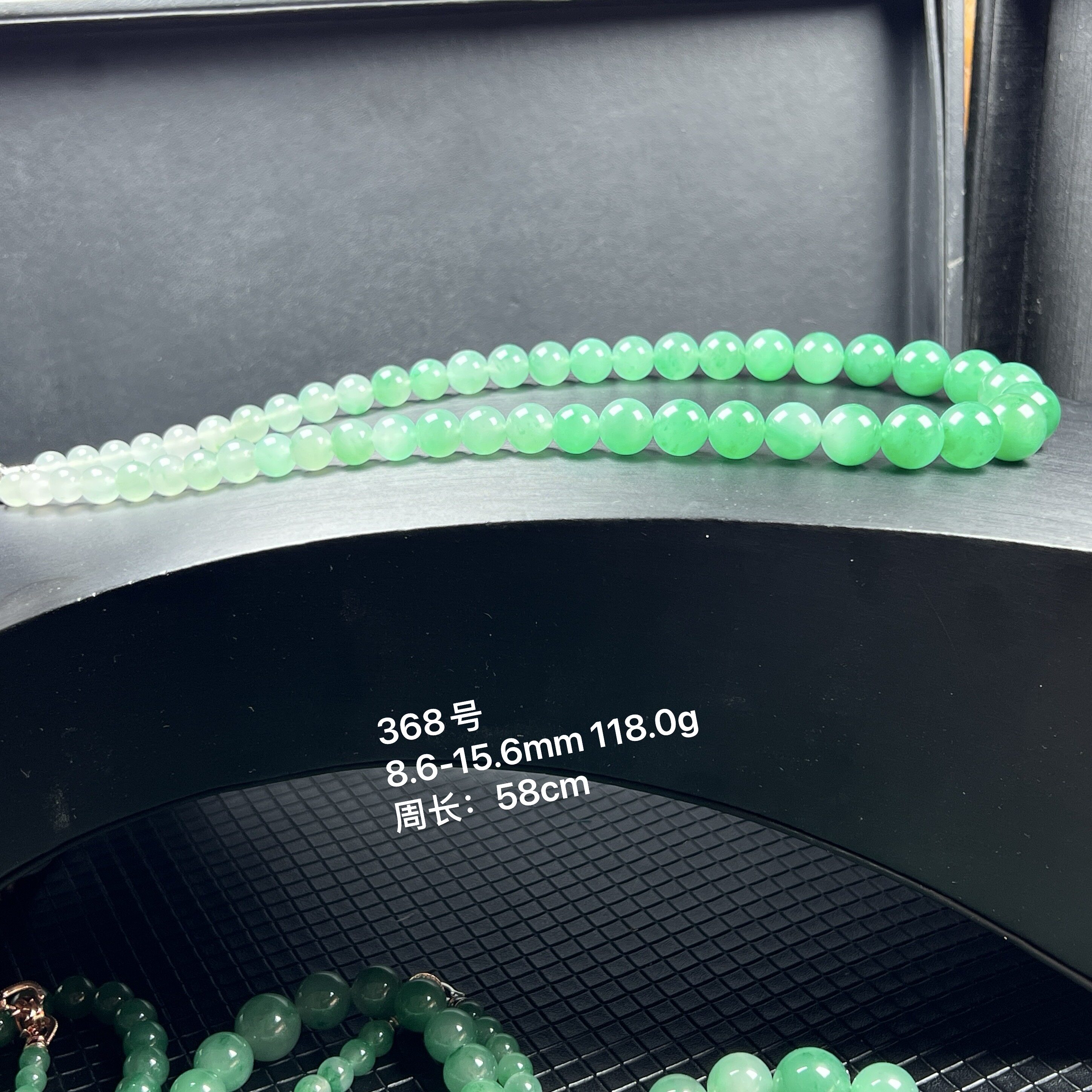 天然玉石高冰飘翠绿色非洲翠玉佛珠渐变色塔链9-16mm项链毛衣链