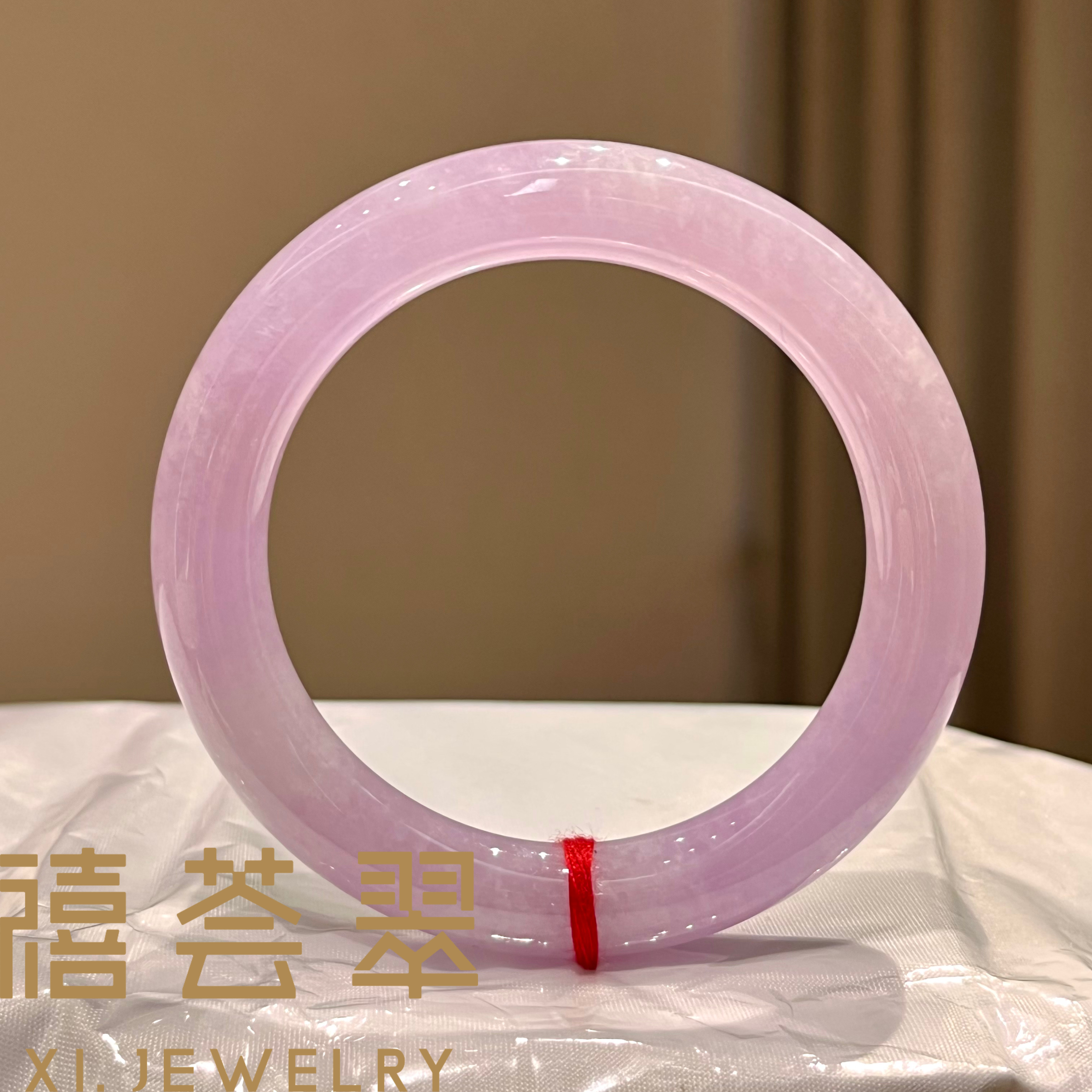 【禧荟翠】紫罗兰翡翠手镯天然缅甸A货翡翠