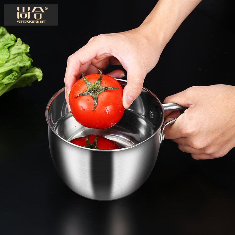 尚合不锈钢水瓢家用勺子舀水厨房水勺瓢水盛水舀洗米水漂漏勺舀子