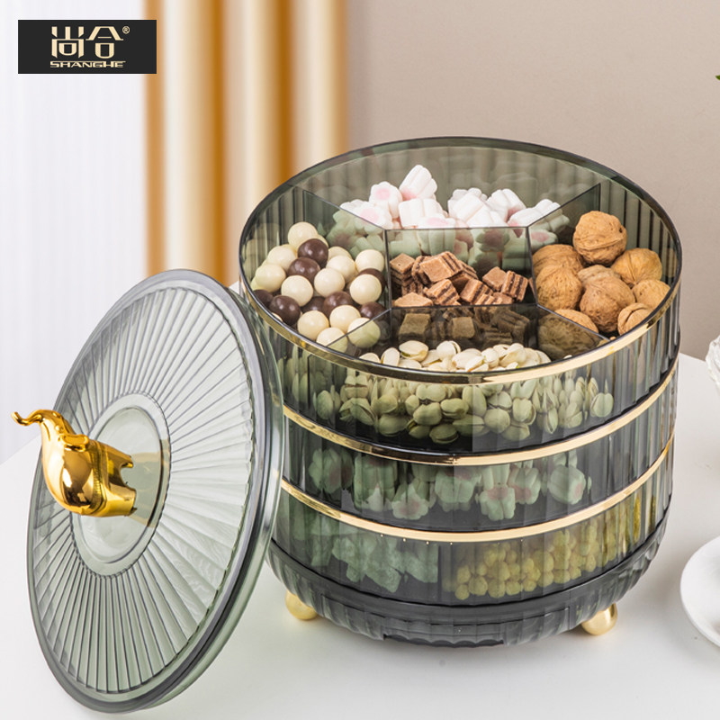 2022新款轻奢果盘家用客厅茶几乔迁新居零食摆放盘糖果干果收纳盒
