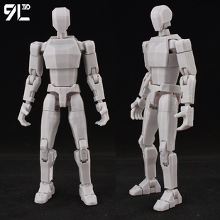 人体模型素体手办全关节超可动人偶9L3D打印幸运13成品男礼物玩具