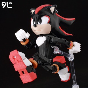 暗影夏特 索尼克9L3D打印玩具多关节可动人偶幸运13手办游戏模型